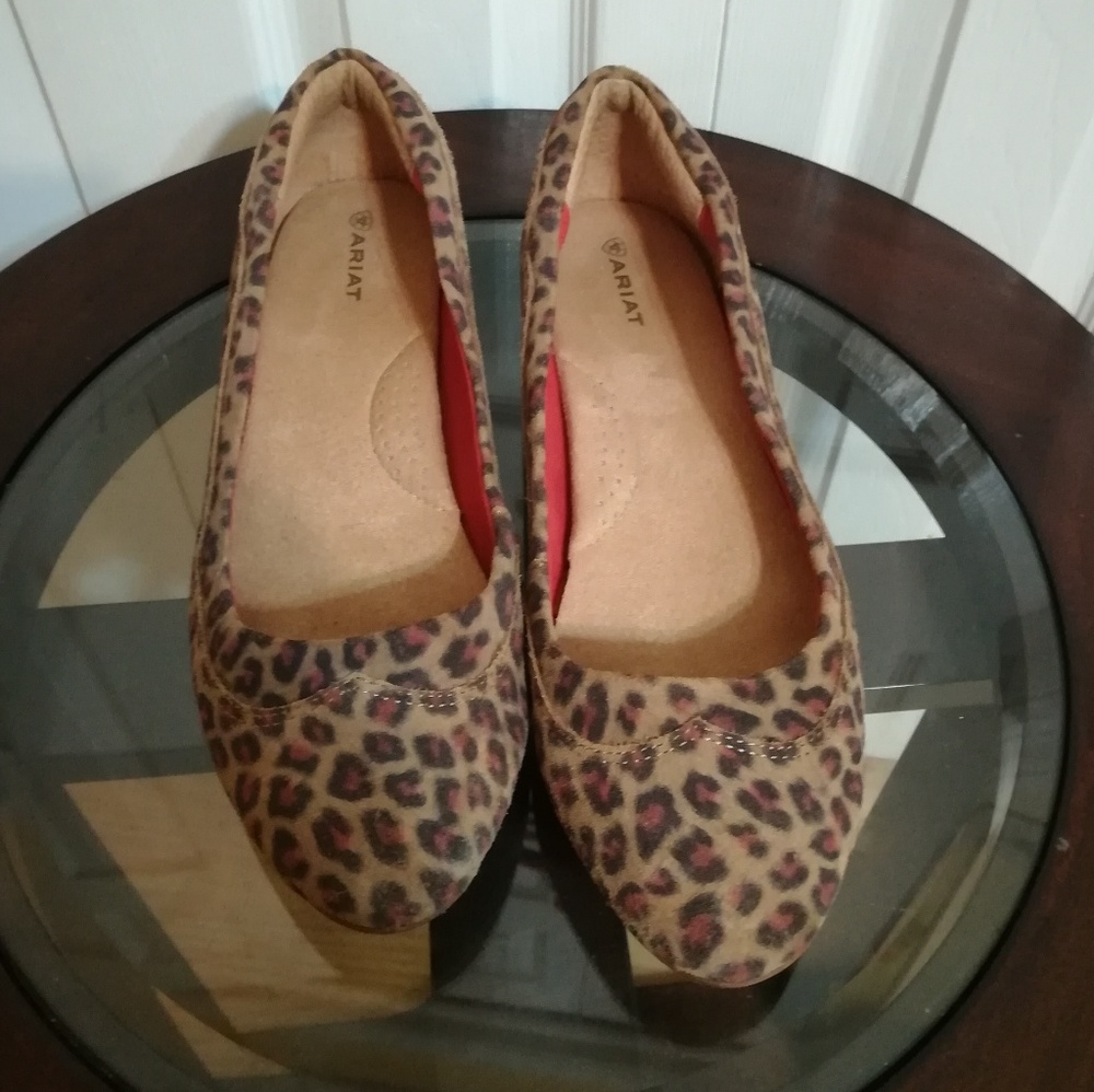 Ariat dreamer ballet flats in animal print